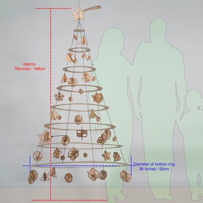 Creëer een feestelijke sfeer met onze houten Alberello kerstboom aangepaste logo