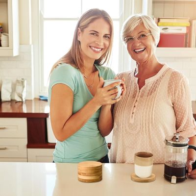 Gepersonaliseerde Keuken Vierkante Ronde Theekoppen Pads Set Bamboe Houten Coasters Met Print