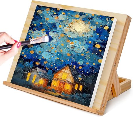 Geschenkenwinkels Commerciële Koper Verstelbare hoek Houten ijzelstenen voor het schilderen Tafelbank ijzelstenen