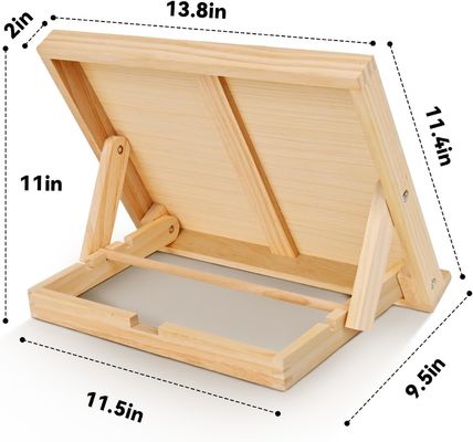 Geschenkenwinkels Commerciële Koper Verstelbare hoek Houten ijzelstenen voor het schilderen Tafelbank ijzelstenen