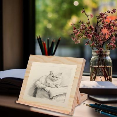 Geschenkenwinkels Commerciële Koper Verstelbare hoek Houten ijzelstenen voor het schilderen Tafelbank ijzelstenen