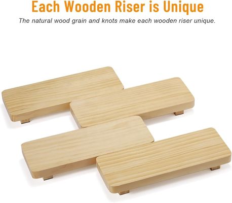 24x13x22cm Pine Wood Riser geweldig voor huisversiering en kleine plantenstandjes Rustieke houten diensten