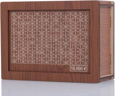 7.87 * 5.71 * 2.64 inch Houten geldbanken voor volwassenen Aanpasbaar en duurzaam