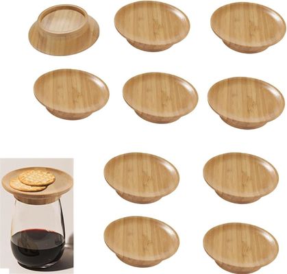 Maak uw feestje opvallen Bamboe Houten wijn glas topper voor wijnbeker kom ondergrondse