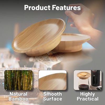 Maak uw feestje opvallen Bamboe Houten wijn glas topper voor wijnbeker kom ondergrondse