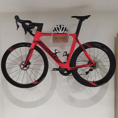Woonkamer Houten fiets wandmontage met plank Multifunctioneel en slim opslagontwerp