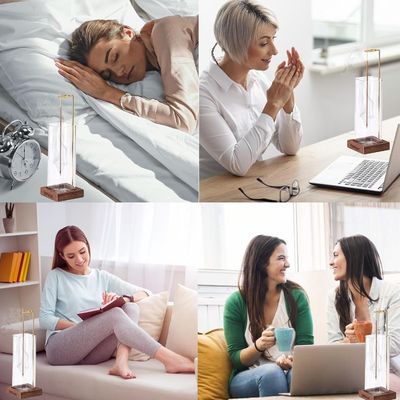 Environmentele houten wierookhouder met glazen asvanger anti-as wierookbrander