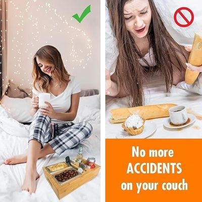 Geschenkpakket Afneembare deksel Design Cup And Drink Houder Met Snack Tray Voor Midden van de bank