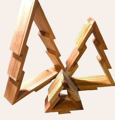 Houten kerstboom als uw verzoek Perfect voor het creëren van een feestelijke sfeer