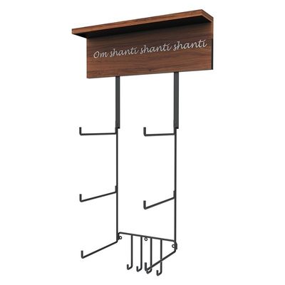 Houten drijvende planken Yoga Mat Houder Wandmontage voor Home Gym Apparatuur en GEEN Gevouwen