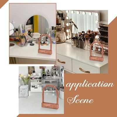 Op maat gemaakte bestelling geaccepteerd Houten boogvormige oorbel display stand met kokosnoot basis