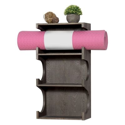 Wandgebouwde 3-laag foam roller yoga mat hangend rek met top display plank Huismeubelen