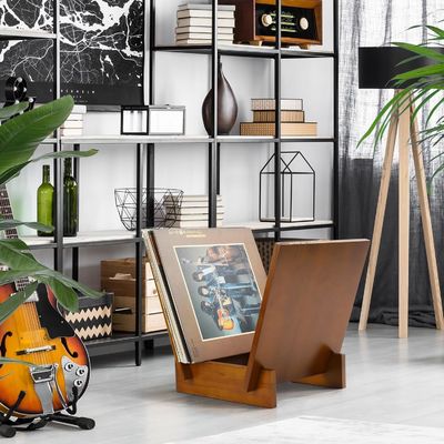 Houten platenhouder Hou je platen in perfecte staat met dit rek