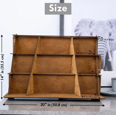 Warm houten 3 tier juwelen display stand met custom silk-screen printing ontwerp