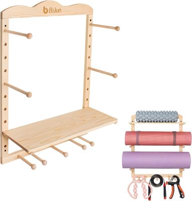 Keukenopslagrek Yoga Mat Houder Muurmontage voor Custom Size Gym Organisatie