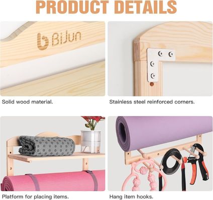 Keukenopslagrek Yoga Mat Houder Muurmontage voor Custom Size Gym Organisatie