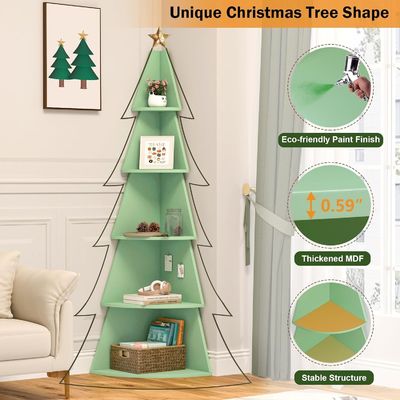 Designstijl Moderne hoge hoekschappen voor kinderen 5 tier boom boekenplank Hoek boekenplank