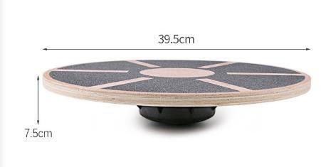 15.55 inch diameter Fitness Niet-glijdend houten wobble balansbord met 360 rotatie
