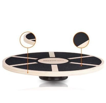 15.55 inch diameter Fitness Niet-glijdend houten wobble balansbord met 360 rotatie