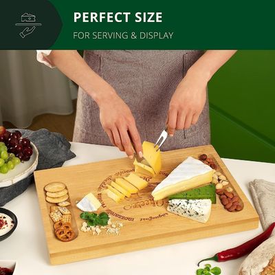 Keuze Custom 4 Roestvrij staal mes Dikke Houten Server Hout Bamboe Charcuterie Board