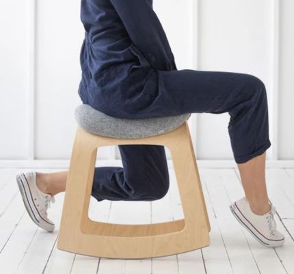 Vervaardiging Home Office Ergonomische zadelstoel met moderne houten constructie