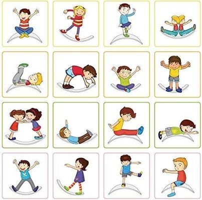 35 inch natuurlijk hout Wiebelen Baby Balance Board Montessori Fitness Balance Curvy Board