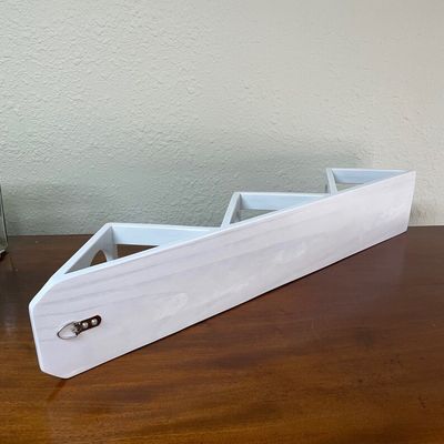 Succulent of kruidentuin Houten wandplanter in wit met aangepast logo Acceptabel