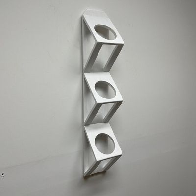 Succulent of kruidentuin Houten wandplanter in wit met aangepast logo Acceptabel