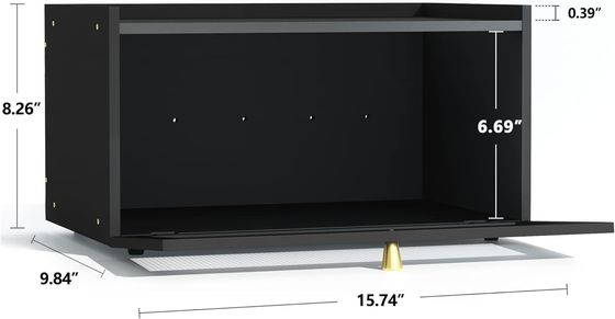 Geschenkpakket 2-laag groot modern bamboe zwart brooddoos Houten broodopslagbak met raam