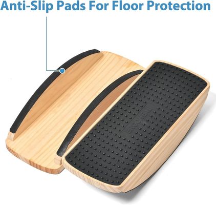 Stabiliteit Rocker Houten wobble board voor voetbalans Anti Fatigue Mat Staande bureau