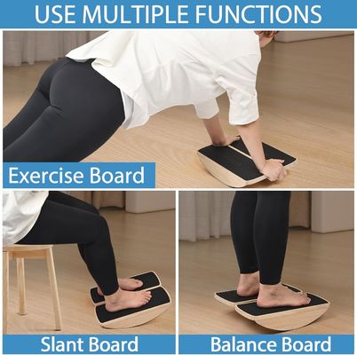 Stabiliteit Rocker Houten wobble board voor voetbalans Anti Fatigue Mat Staande bureau
