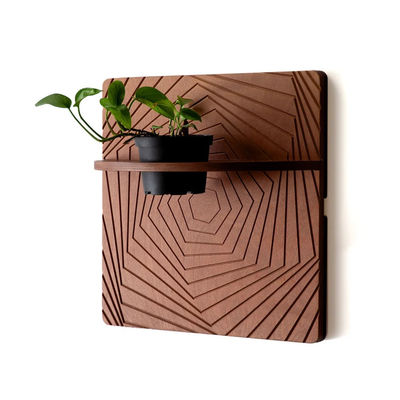 Zilkscherm gedrukt Hout gesneden Geometrische kunst Hangende wandplanter voor kleine kamers