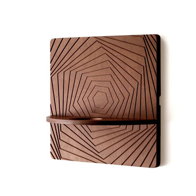 Zilkscherm gedrukt Hout gesneden Geometrische kunst Hangende wandplanter voor kleine kamers