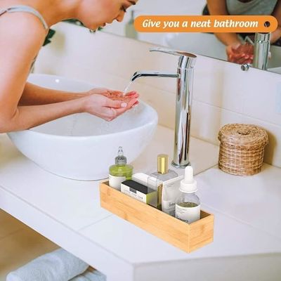 Organiseer bestek met aangepast logo Multi- Deep Drawer Dividers Houten opslagdoos