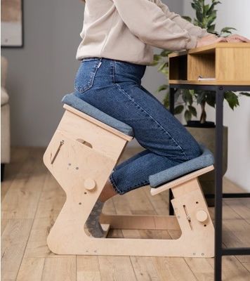 Woonkamer Houten kniestoel Verbrandd Printen Verstelbaar en Gepersonaliseerd Geschenk