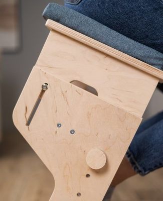 Woonkamer Houten kniestoel Verbrandd Printen Verstelbaar en Gepersonaliseerd Geschenk