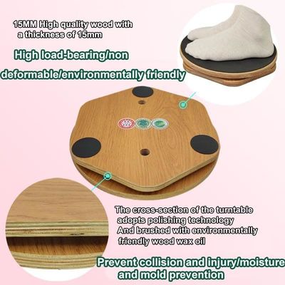 Rustieke stijl 12 inch houten balansbord Anti-Skid Dance Wobble Board voor huisversiering