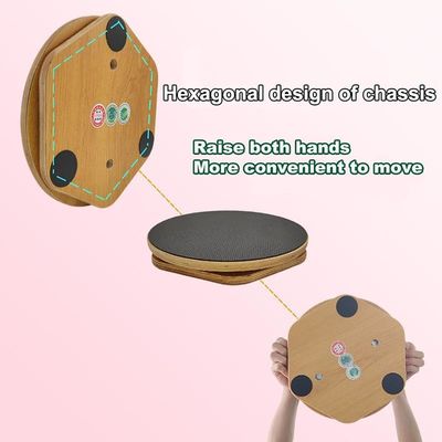 Rustieke stijl 12 inch houten balansbord Anti-Skid Dance Wobble Board voor huisversiering