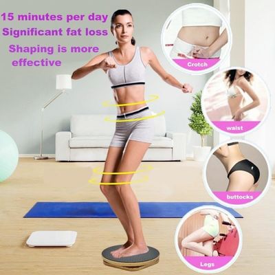 Rustieke stijl 12 inch houten balansbord Anti-Skid Dance Wobble Board voor huisversiering