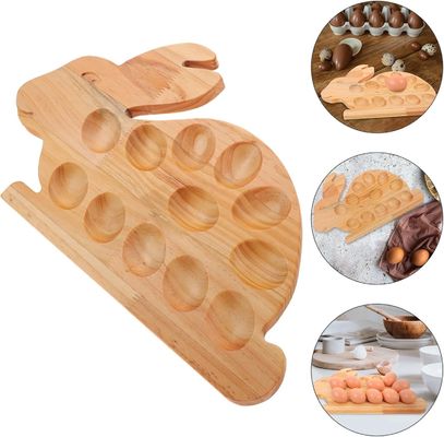 Op maat gemaakte 202407 Rabbit Tray Devilled Egg Recipes Seafood Serving Tray Home Kitchenware Houten eieren Platen