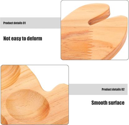 Op maat gemaakte 202407 Rabbit Tray Devilled Egg Recipes Seafood Serving Tray Home Kitchenware Houten eieren Platen