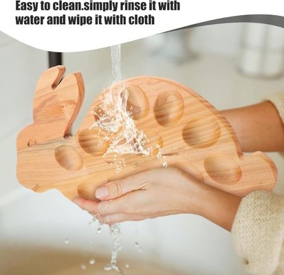 Op maat gemaakte 202407 Rabbit Tray Devilled Egg Recipes Seafood Serving Tray Home Kitchenware Houten eieren Platen