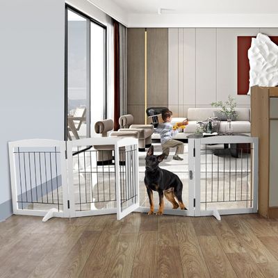 Huishoudelijk apparaat Houten puppy poort Trappen Vrijstaande opvouwbare poort voor binnen