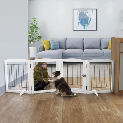 Huishoudelijk apparaat Houten puppy poort Trappen Vrijstaande opvouwbare poort voor binnen