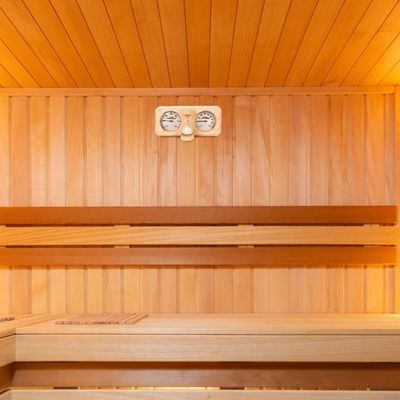 Moderne ontwerp 3 in 1 Houten sauna thermometer en hygrometer met 15 minuten zandklok Timer