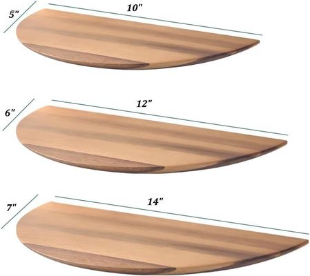 Geschenkpakket Set van 3 drijvende planken van acacia hout voor woonkamer slaapkamer boerderij