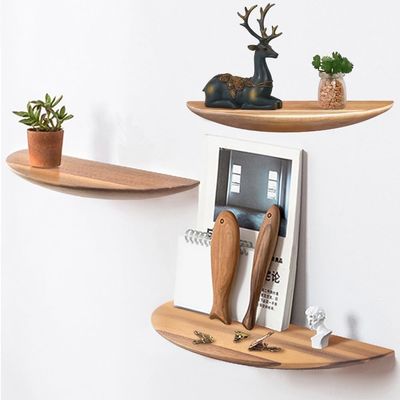 Geschenkpakket Set van 3 drijvende planken van acacia hout voor woonkamer slaapkamer boerderij