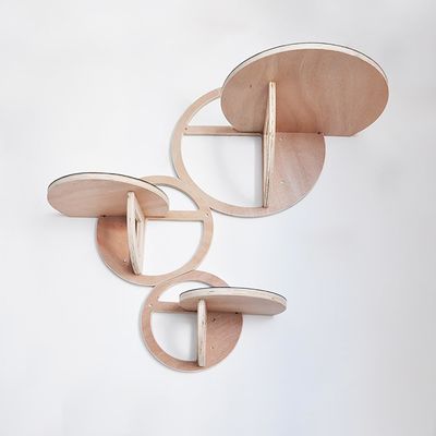 Houten muur gemonteerde kattenplanken Set van 3 duurzaam kattenhuis voor katten Pine triplex