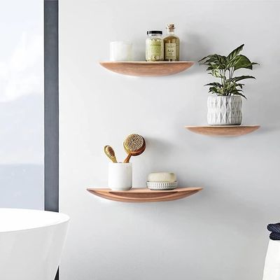 Geschenkpakket Set van 3 drijvende planken van acacia hout voor woonkamer slaapkamer boerderij