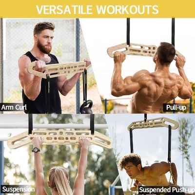 Verbeter de vingerafdruk Houten thema Draagbaar Rock Climbing Hang board met Suspension Training Functie